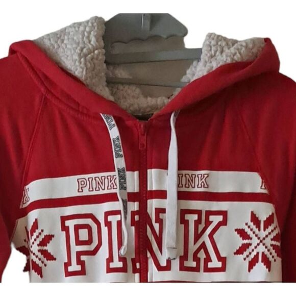 PINK Victoria's Secret S HOODED SHERPA - Picture 3 of 9